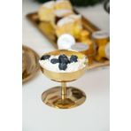 Beige & Stone Gold Yüksek Ayaklı 8 cm Dondurma Lokum Tatlı Kahvaltılık Sunum Kase