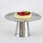 Beige & Stone Metal Ayaklı 18 cm Dekoratif Yuvarlak Servis/sunum Tabağı