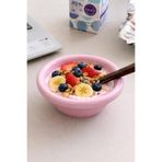 Beige & Stone Seramik Donut Bowl Kahvaltılık Tatlı Salata Kase Pembe