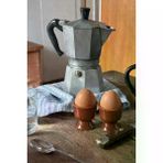 Beige & Stone Seramik Kahverengi Yumurta Kadehi – 2’li Set