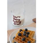 Beige & Stone "You're Doing Fucking Great" Cam Meşrubat & Su Bardağı - 380 mL