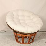 BeigeChair Minderi 40 x 40 Çıkarılabilir Yumuşak Zemin Yastığı, Asma Sandalye için Rahat Yuvarlak Rattan Koltuk Minderi, Bahçe veya İç Mekan Kullanımı için Mükemmel