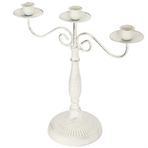 BEIJIALY 3 Kollu Metal Şamdan, Vintage Konik Şamdan Tutucu, 3 Mum Şamdanlar Tutucu Düğün Masa Dekorasyonu için Nostaljik Mum Standı Mum Işığında Akşam Yemeği Sahne