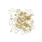 BEİLYS COSMETİCS & ACCESSORY 100 Adet Gold Çengelli İğne Ampul Tip Etiket Iğnesi 2 Cm Armut Çengelli İğne
