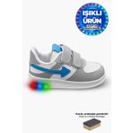 Beınsteps Çocuk Bebek Ayakkabı Rahat Ortopedik Nefes Alır Buz Mavi Çocuk Işıklı Spor Ayakkabı