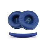 BeisDirect 1 takım 70 mm köpük kulak pedleri yedek yastık yastık kılıfı yumuşak kulaklık kulaklık Tune 600 T450 T450BT T500BT JR300BT kulaklık kulak kapağı sünger kulak bardak kapakları (mavi)