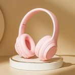 BeisDirect Bluetooth kulak üstü kulaklık, kablosuz kulaklık, yüksek renkli, tam paket, kulak oyunu, katlanabilir, takılabilir, Bluetooth uyumlu kulaklık, PC, seyahat, ev, ofis için (pembe)