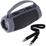 BeisDirect JBL Charge 5 WiFi İçin Silikon Kılıf, Taşınabilir Bluetooth Hoparlör, Yumuşak Cilt Koruyucu Seyahat Taşıma Omuz Askılı Kılıf (Mavi)