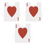 Beistle Kırmızı/Beyaz, Casino Parti Malzemeleri, Cadılar Bayramı ve Tiyatro Kostümleri, Fantasy Magic Land Kostüm Aksesuarları 3 Parça Plastik Kart Takım Yelekler