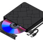 Beizkna Harici CD DVD sürücü, dizüstü bilgisayar, USB 3.0 Type-C için, taşınabilir DVD CD+/-RW yazıcı, yazıcı, okuyucu oynatıcı, harici CD DVD sürücüleri, PC, masaüstü bilgisayar, MacBook, iMac, Windows