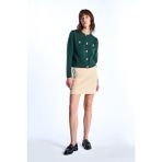 Bej Basic Triko Etek - M - L