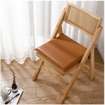 Bej beyaz kare deri yastık 40x40cm kalın 4.5cm koltuk pedi ev ofis mutfak iç mekan konfor yastıkları şık oturma için