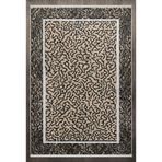 Bej Çerçeve Modern Geometrik Etnik Eskitme Desenli Boho Makinada Yıkanabilir Hafif Hav Toz Vermez Leke Tutmaz Kaymaz Taban Dijital Makine Baskı Halı Oturma Odası Salon Yolluk Koridor Mutfak Halısı