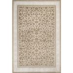 Bej Çerçeveli Pamuk Makinada Yıkanabilir Kaymaz Taban Dijital Makine Baskı Salon Halı-I-Krm_Elit-003A-80x450