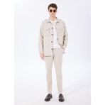 Bej Erkek Basic Çizgili Mont F5SM-MNT 2302 - 2XL