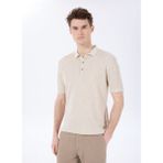 Bej Erkek Polo Yaka Regular Fit Jakarlı Kazak FC5SM-KZK 2047