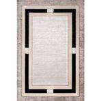 Bej Geometrik Pamuk Makinada Yıkanabilir Kaymaz Taban Dijital Makine Baskı Salon Halı-I-Artemis_Ariana-6300E-300x400