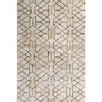 Bej Geometrik Pamuk Makinada Yıkanabilir Kaymaz Taban Dijital Makine Baskı Salon Halı-I-Krm_Kaftan-001A-300x400