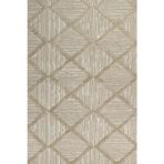 Bej Geometrik Pamuk Makinada Yıkanabilir Kaymaz Taban Dijital Makine Baskı Salon Halı-I-Krm_Loop-005A-300x400