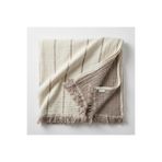 Bej Home Bej Çizgili Çift Taraflı 4 Katlı Müslin %100 Pamuk Tek Kişilik Yatak Örtüsü/Pike 180x240 Cm