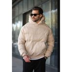 Bej Kapüşonlu Erkek Şişme Mont 7235 - 2XL