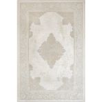 Bej Klasik Pamuk Makinada Yıkanabilir Kaymaz Taban Dijital Makine Baskı Salon Halı-I-Artemis_Vanessa-6152B-300x400