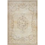 Bej Klasik Pamuk Makinada Yıkanabilir Kaymaz Taban Dijital Makine Baskı Salon Halı-I-Srk_Vintage-165-120x500
