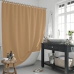Bej Küvet Perdesi-1.Kalite Su Geçirmez Banyo Perdesi, Banyo Duş Dekorasyon Perde 180x200cm