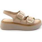Bej Leather Kadın Sandalet K05299117803
