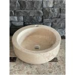 Bej Mermer Batarya Bağlantılı Lavabo 42X15