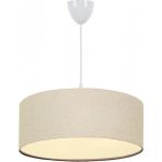 Bej Sarkıt Avize 30 cm Tekli Kumaş Şapka Modern Aydınlatma - Ahşap - Bej - Seçenek 1