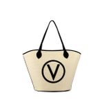 Bej - Siyah Kadın 15x32x34 cm Omuz Çantası VBS7QO01056