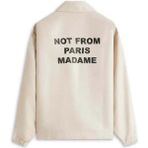 Bej Su Geçirmez La Veste Slogan Ceket - Not From Paris Madame Yazılı - XS