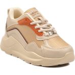 Bej-Turuncu Esnek Unisex Spor Ayakkabı 051 G - Bej - Turuncu