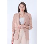 Bej Vatkalı Astarlı Blazer Ceket 0105110.55