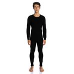 bejamonti Unisex Örme Uzun Kol Termal İç Giyim Fanila, L-XL, Örme Uzun Kol Termal Fanila, Siyah, Üniseks