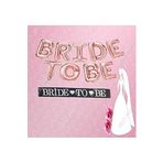 Bekarlığa Veda Partisi Bride To Be Rose Gold Balon ve Siyah Kuşak Seti