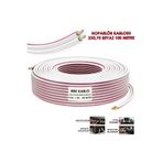 BekaTronik 2x0.75 Elektrik Hoparlör Kordon Kablosu 100 Metre Beyaz