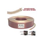BekaTronik 2x0.75 Elektrik Hoparlör Kordon Kablosu 100 Metre Şeffaf