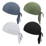 Bekecidi Erkekler için 4 Paket Bandana, Spor Nefes Alabilir Bisiklet Şapkası Güneş Koruma Kafa Bandı Şapka Bandana Açık Tırmanma Koşu Yürüyüş için, çok renkli, 1