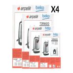 Beko 4 Paket 20 Adet Beko Bks 2910 Süpürge Modeli Toz Torbası Tornado