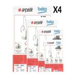 Beko 4 Paket 20 Adet Beko Bks 9415 Süpürge Modeli Toz Torbası Tt945