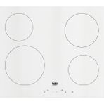 Beko Aov 64400 B Vitkoseramik Ocak 4 Gözlü Elektrikli 6800W Beyaz Cam Yüzey Özellikli Ankastre