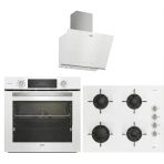 Beko Beyaz Cam Ankastre Set (Bfc 431 B Buhar Destekli Fırın + Bocdt 6510 Eb Ocak + Bde 6062 B1 Davlumbaz)