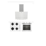 Beko Beyaz Cam Avantaj Ankastre Set - 3’lü Ankastre Set Fırın + Ocak + Davlumbaz