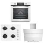 Beko BFC 430 B - BOCD T 6510 EB - ADE 62540 B Beyaz 3'lü Ankastre Set