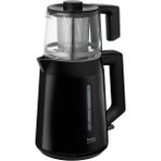 Beko BKK 2221 C Siyah Çay Makinesi 0,8 L Cam Demlik ve 1,8 L Plastik Su Isıtıcı Kapasitesi