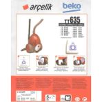 Beko BKS 1240 Beyaz 5 Adet Süpürge Toz Torbası