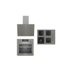 Beko Gri Cam 9 Fonksiyonlu Buhar Destekli FitFry (AirFry Özellikli) WOK Gözlü 3'lü Ankastre Set