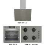 Beko Gri Cam Digital Ankastre Set (Bde 6064 G + Bocd T 6510 Eg + Bfc 631 G)